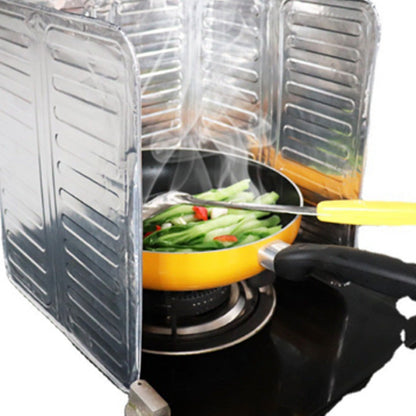🍳50% OFF NOW! Kitchen Oil Splatter Guard Shield – Foldable Stove Wind Baffle, Heat‑Resistant Aluminum Foil Oil Splash Screen for Gas Stove Cooking