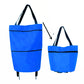 🛒50% OFF LIMITED TIME! ✨2-in-1 Foldable Wheeled Shopping Bag, 23L Large Capacity Portable Grocery Tote Cart with Retractable Smooth Rolling Wheels
