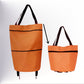 🛒50% OFF LIMITED TIME! ✨2-in-1 Foldable Wheeled Shopping Bag, 23L Large Capacity Portable Grocery Tote Cart with Retractable Smooth Rolling Wheels
