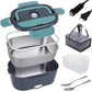 🍱50% OFF NOW! Electric Heated Lunch Box‑ 1.5L PTC Fast Heating Stainless‑Steel Food Container, Dual‑Voltage Leak‑Proof Portable Food Warmer for Home & Car Use