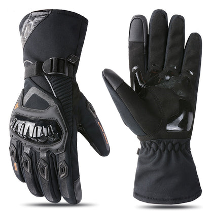 🧤50% OFF NOW! Winter Waterproof Motorcycle Gloves, Thickened Thinsulate Thermal Lining, Windproof Hard Knuckle Protection, Touchscreen Warm Riding Gloves for Motorbike