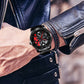 Men's Waterproof Stainless Steel Watch with Car Wheel Rim Hub Design