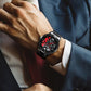 Men's Waterproof Stainless Steel Watch with Car Wheel Rim Hub Design