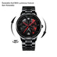 Men's Waterproof Stainless Steel Watch with Car Wheel Rim Hub Design