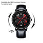 Men's Waterproof Stainless Steel Watch with Car Wheel Rim Hub Design