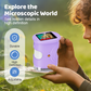 🔬50% OFF NOW! Handheld Pocket Microscope for Kids, Portable HD Digital Microscope with Screen, Adjustable Magnification Science Educational Toy for Boys Girls Outdoor Nature Exploration