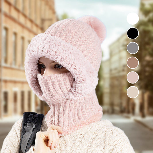 ⏳Limited-time 49% off⏰Women's Winter One-Piece Knitted Beanie Scarf Mask
