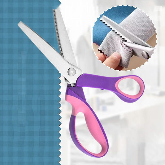 ✂️50% OFF NOW! Multipurpose Pinking Shears Serrated Scissors, Sharp Stainless Steel Zig‑Zag Fabric Scissors, Anti‑Fray Scallop Edge Cutting Tool for Sewing, Quilting & DIY Craft Projects