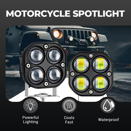 4-LED High-Brightness Motorcycle Spotlight