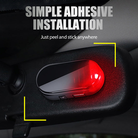 🚗50% OFF NOW! Solar Powered Car Anti-Theft Warning Light – Simulated Fake Security Alarm LED Strobe Light, Peel & Stick Dummy Alarm Lamp for Vehicle Anti-Theft Protection