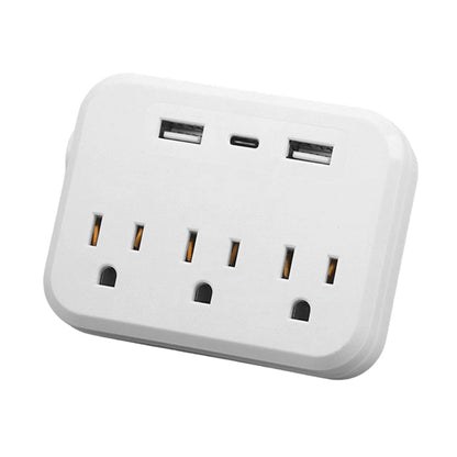 6-in-1 Power Strip with 3 Outlets & 3 USB Ports
