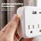 6-in-1 Power Strip with 3 Outlets & 3 USB Ports
