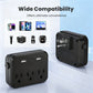 6-in-1 Power Strip with 3 Outlets & 3 USB Ports