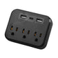 6-in-1 Power Strip with 3 Outlets & 3 USB Ports