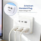 6-in-1 Power Strip with 3 Outlets & 3 USB Ports