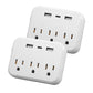 6-in-1 Power Strip with 3 Outlets & 3 USB Ports