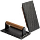 🍔50% OFF NOW! Cast Iron Steak & Burger Press‑Ridged Grill Press with Foldable Wood Handle, Heavy‑Duty Meat Smasher for BBQ Griddle Cooking