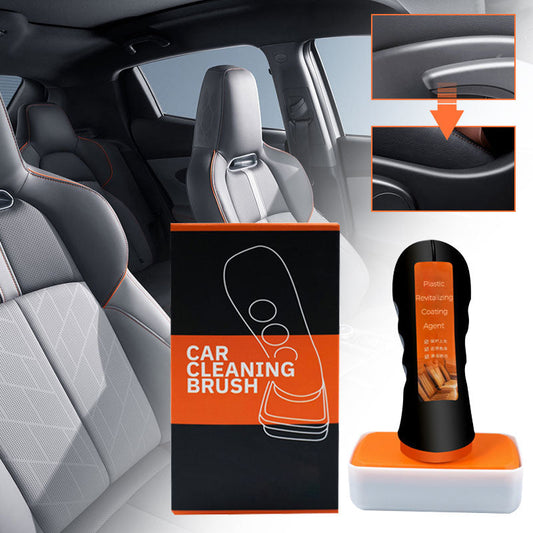 🚗50% OFF NOW! Car Plastic Revitalizing Coating Agent with Cleaning Brush‑ Interior Plastic Restorer, Refresh Faded Dashboard & Trim Parts, Auto Plastic Rubber Renew Care Kit