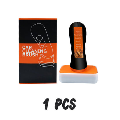 🚗50% OFF NOW! Car Plastic Revitalizing Coating Agent with Cleaning Brush‑ Interior Plastic Restorer, Refresh Faded Dashboard & Trim Parts, Auto Plastic Rubber Renew Care Kit