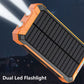☀️50% OFF NOW! Portable Solar Power Bank – Waterproof Solar Charger with Dual LED Flashlight, Heavy-Duty Shockproof Outdoor Power Bank for Camping, Hiking & Emergency