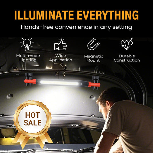 💡50% OFF NOW! Magnetic & Rechargeable LED Work Light – Hands-Free Under Hood Inspection Lamp, Multi-Mode Bright LED Bar for Car Repair Garage Emergency