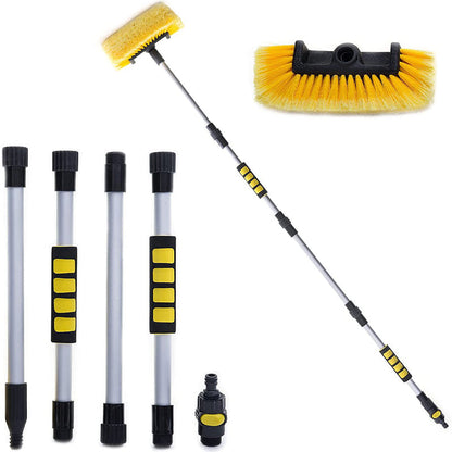 🚗50% OFF NOW! Extendable Car Wash Brush with Long Handle, 360‑Degree Rotatable Water‑Through Cleaning Brush, Soft Non‑Scratch Bristles for Vehicle Exterior Washing
