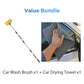 🚗50% OFF NOW! Extendable Car Wash Brush with Long Handle, 360‑Degree Rotatable Water‑Through Cleaning Brush, Soft Non‑Scratch Bristles for Vehicle Exterior Washing
