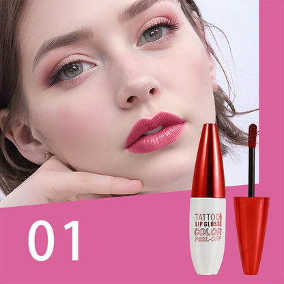 💄Buy 1 Get 1 FREE! Removable Long‑Lasting Waterproof Peel‑Off Tattoo Lip Gloss‑Tear‑Away Lip Tint, Transfer‑Resistant Vivid Color Lip Makeup for Daily & Party Looks