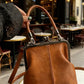 👜50% OFF NOW! Vintage Kiss‑Lock Bag‑2‑in‑1 Handbag & Crossbody Purse, Soft Faux‑Leather Retro Kiss‑Clasp Shoulder Bag, Compact Timeless Elegant Women’s Daily Fashion Handbag