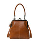 👜50% OFF NOW! Vintage Kiss‑Lock Bag‑2‑in‑1 Handbag & Crossbody Purse, Soft Faux‑Leather Retro Kiss‑Clasp Shoulder Bag, Compact Timeless Elegant Women’s Daily Fashion Handbag