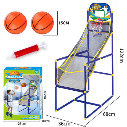 🏀50% OFF LIMITED TIME! Kids Indoor Arcade Basketball Shooting Game Set with 4 Balls, Easy Assembly Freestanding Basketball Hoop Toy for Toddlers Boys Girls