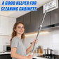 🧹50% OFF HOT SALE! Telescopic Long Handle Flat Dust Mop, Shark Tooth Lock Microfiber Cleaning Cloth Mop for Ceiling, Cabinet Top & Wall Deep Cleaning