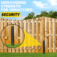 🏡50% OFF NOW! Heavy‑Duty Fence Post Repair Kit, Rustproof Fence Post Anchor Support Bracket, Easy‑Install Repair Spike for Fixing Loose, Tilted & Broken Wooden Fence Posts