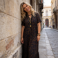 👗LIMITED TIME 50% OFF! 🐆Women V-Neck Short Sleeve Leopard Print Tiered Maxi Dress, Casual Loose Flowy Long Dress for Vacation Daily Wear