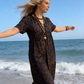 👗LIMITED TIME 50% OFF! 🐆Women V-Neck Short Sleeve Leopard Print Tiered Maxi Dress, Casual Loose Flowy Long Dress for Vacation Daily Wear