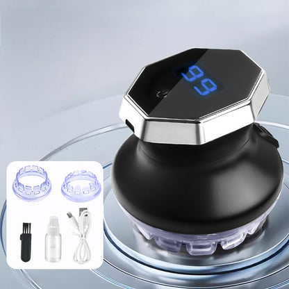 💈50% OFF NOW! Circular Electric Hair Clipper with LED Digital Display, Hands‑Free Automatic Hair Cutter, Rechargeable Round Hair Trimmer for Home DIY Haircut