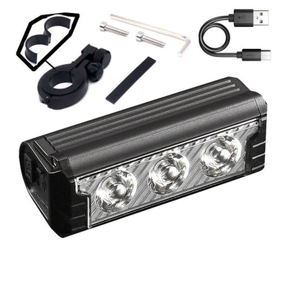 🚴50% OFF NOW! 2000LM Dual‑Beam USB Rechargeable Bicycle Light, Waterproof Bright Bike Headlight, Adjustable Focus Cycling Front Lamp for Night Riding & Mountain Biking