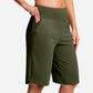 🩳50% OFF LIMITED TIME! ✨Women High Waist Bermuda Yoga Shorts with Side Pockets, Stretch Lightweight Knee-Length Athletic Shorts for Summer Daily & Travel