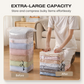 🗄️50% OFF NOW ! 💨No-Pump Air Valve Vacuum Storage Bags, Extra Large Anti-Mould Moisture-Proof Compression Bags for Clothes Bedding Travel