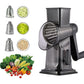 🥕50% OFF NOW! 3-in-1 Rotary Vegetable Slicer – Hand Crank Food Shredder with Suction Base, Slicing & Coarse/Fine Shredding, Multifunctional Kitchen Prep Tool for Veggies, Nuts & Cheese