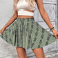 🩳50% OFF NOW! Women's Bohemian Print High‑Waist Shorts‑Elastic Drawstring Ruffle Waist Flowy Boho Short Skort, Loose Casual Summer Beach Vacation Bottoms