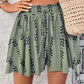🩳50% OFF NOW! Women's Bohemian Print High‑Waist Shorts‑Elastic Drawstring Ruffle Waist Flowy Boho Short Skort, Loose Casual Summer Beach Vacation Bottoms