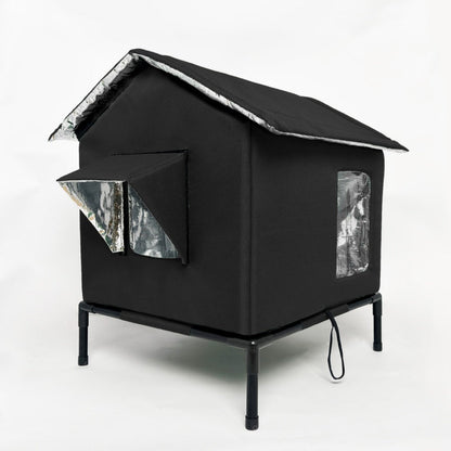🏠 LIMITED-TIME 49% OFF! 🐈 All-Weather Elevated Outdoor Cat House – Waterproof, Insulated, Foldable 🌧️