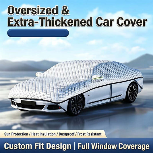 🚙50% OFF NOW ! ❄️Multi-Layer Thickened Car Windshield Snow Cover – All Season Protection, Covers Windshield, Hood & Side Windows, Anti-Slip Straps, Sun Heat Insulation, Frost Dust Shield