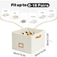 👟50% OFF NOW!📦Shoe Storage Box for Closet Foldable Organiser with Clear Lid & Reinforced Handles Fits 16-Pair Slippers Space-Saving Bin for Closet Organisation✨