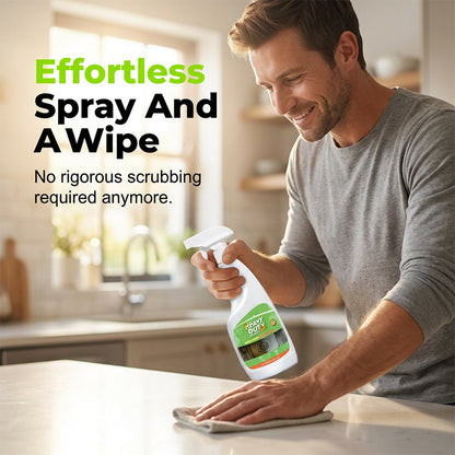 🍑50% OFF NOW ! ✨Heavy Duty Kitchen Degreaser Spray, Powerful Grease‑Melting Fast‑Acting Cleaner, Mild Peach Scent 500ml for Stove & Range Hood