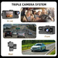 🚗50% OFF NOW ! ✨3‑Channel 1080P Dash Cam with WiFi – Triple Lens Car Driving Recorder