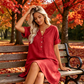 👗 LIMITED-TIME 50% OFF! ✨Women Short Sleeve V-Neck Linen Blend Tunic Midi Dress, Loose Relaxed Fit with Side Pockets Breathable Beach Casual Dress 💕
