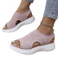 👡LAST DAY SALE £11.99! ✨Women Breathable Hollow Knit Platform Slide Sandals, Soft Cushioned Open Toe Slip-On Summer Wedge Sandals