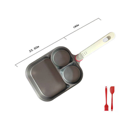 🍳50% OFF NOW! 3‑in‑1 Non‑Stick Breakfast Skillet‑Multi‑Compartment Divided Frying Pan, Even Heat Distribution Cookware Compatible with All Stovetops for Eggs, Pancakes & Morning Meals